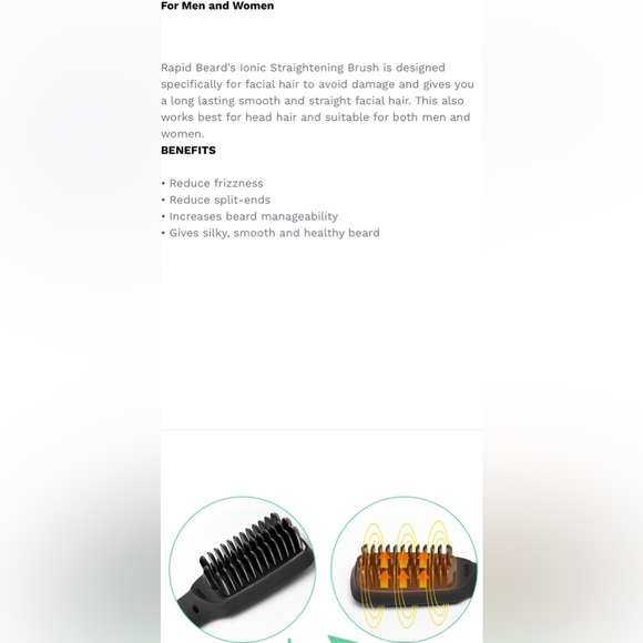 RAPID BEARD IONIC BEARD STRAIGHTENING BRUSH - Picture 11 of 16
